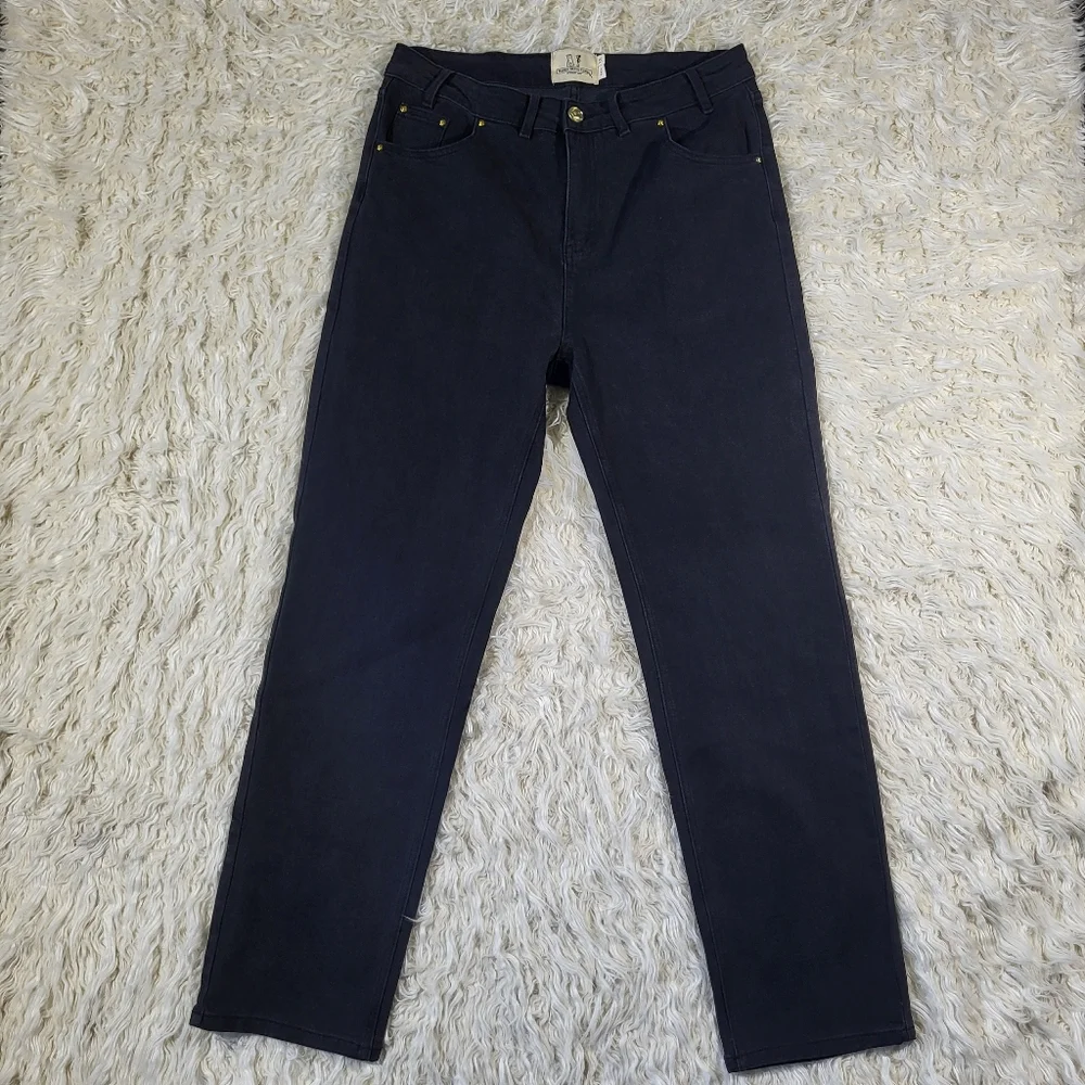 Fashion Brand Company TALL Nap Jeans for big butts black denim Size 1X - Picture 2 of 16